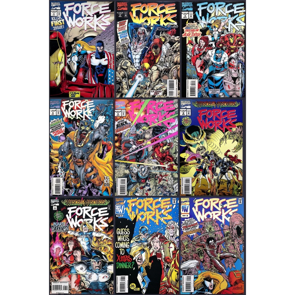 Marvel Comic Lot Force Works No. 1-9 Iron Man Scarlet Witch‎ #1